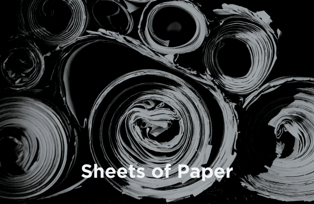 hemp sheets of paper